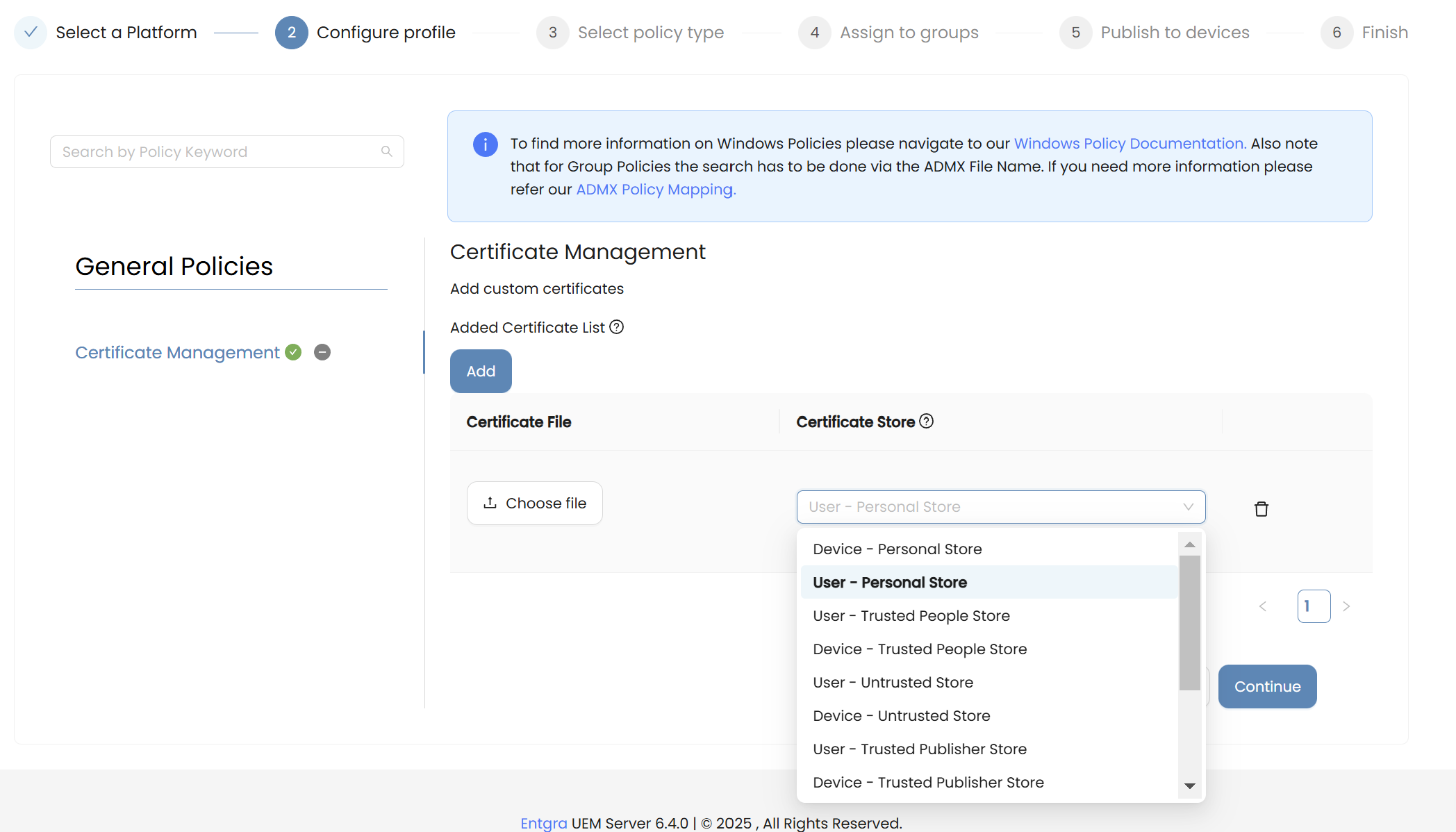 Windows Certificate Management